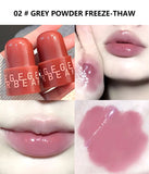 GEGE Bear Seal Lipstick With Mirror Long Lasting Moisturizing Non-stick Cup Clear Lip Glaze Waterproof Jelly