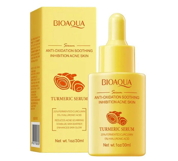 BIOAQUA Turmeric Facial Serum Skin Hyaluronic Acid Control Oil Moisturizing Face Skin For Girls & Women 30ml BQY00782