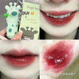 GEGE BEAR Cute Deer Crystal Jelly Mirror Lip Gloss Glass Lipstick Moisturizing Red