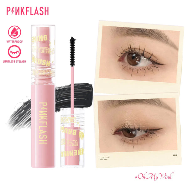 PINKFLASH Limitless Eyelash Fiber-Filled Mascara For Crazy Length & Curled Ultrathin Fibre Waterproof Skinny Mascara