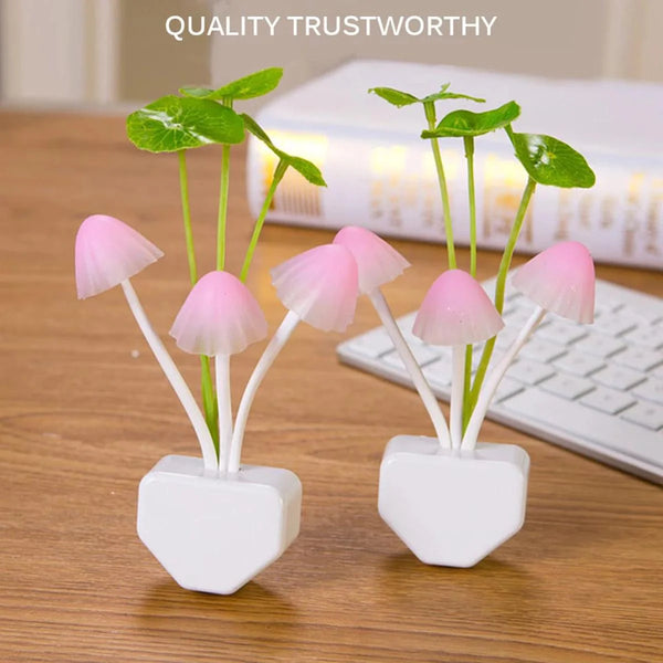 Miss Beauty Romantic Colorful Sensor LED Mushroom Night Light