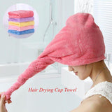 1 Piece Quick Dry Bath Hair Drying Towel Head Wrap Hat Super Absorbent Shower Cap For Women And For Girls