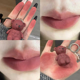 New Bear Keychain Style Trendy LIP GLOSS MATTE MAKE UP YOUR LIPS .