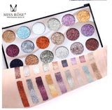 Miss Rose 18 Colors Sequins Glitter Powder High Gloss Pearly Eye shadow Palette