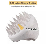 LOHAS Biodegradable Wheat Straw Silicone Hair Brush Shampoo Brush Scalp Massager For Hair Growth