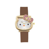 Hello Kitty Random colors New Luxury Rubber Straps Analog Quartz Stylish Kity dial Watch For Women (With Gift Box)