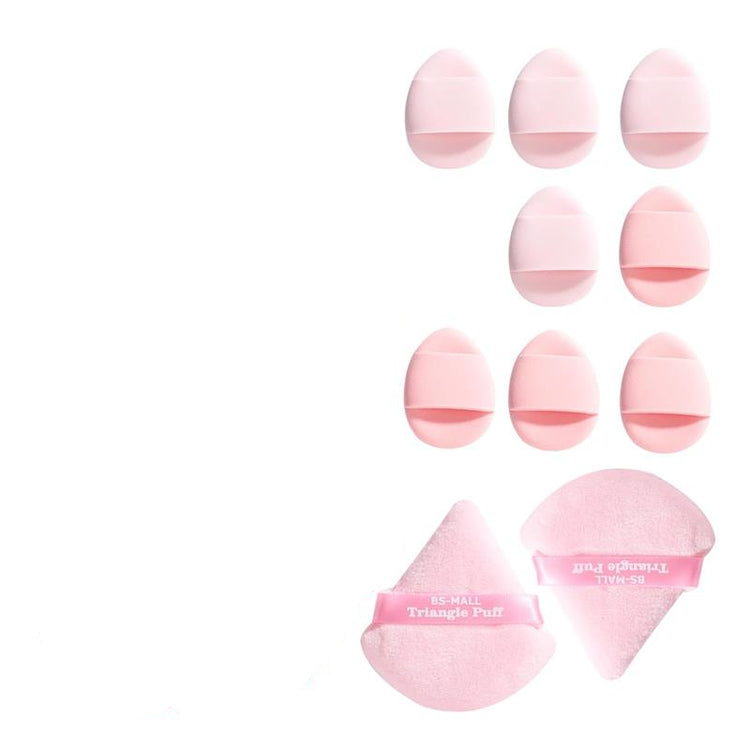 4-Piece Triangle Powder Puff Set for Face – Soft Velvet Makeup Sponges ...