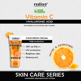 Maliao Makeup 5 Piece Organic Vitamin C Skin Care Set ( Sunscreen + Serum + Face Wash + Whitening Cream + Toner ) 330g