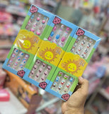 Miss Beauty New Pack of 12pcs Cartoon Characters Artificial  , Fancy Nails With Nail stickerFor Kids and for Girls