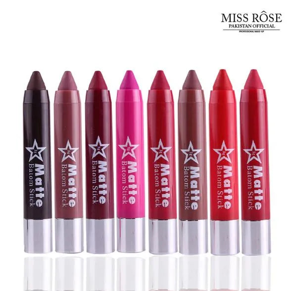 Miss Rose makeup 12 Pc Set Lip Crayon Lipsticks