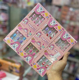 Miss Beauty New Pack of 12pcs Cartoon Characters Artificial  , Fancy Nails With Nail stickerFor Kids and for Girls