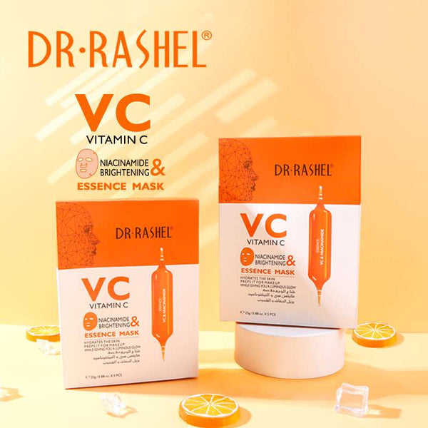 DR.RASHEL 5 PC VC & Niacinamide brightening essence sheet mask DRL-1489