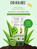 DR.RASHEL 2 in 1 Aloe Vera Exfoliating Cream Peeling Facial Scrub Aloe vera facial peeling &scrub DRL- 1531