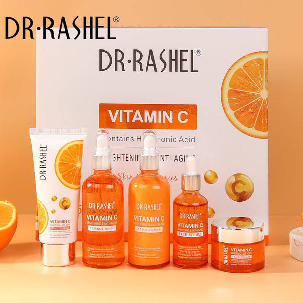 Dr.Rashel 5 PC Set Vitamin C Brightening Anti Aging Skin Care Series DRL- 1557