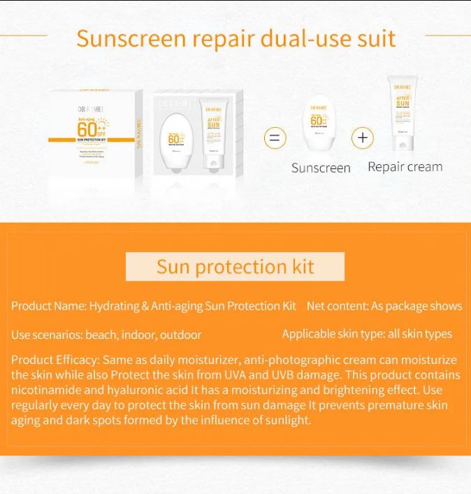 Dri Rasel 2 Dr.Rashel 2 PC Set Hydrating And Anti-Aging Sun Protection Cream Sooth ...