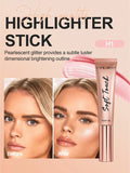 HANDIYAN 1Pcs Beauty Stick Highlighter & Bronzer Facial Cheek Blusher 12ml