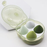 Miss Beauty New 1 Box 4pcs Transparent Kitty Box Pack Makeup Sponge 4 Color Beauty Sponges Cosmetics Puff