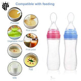 Silicone Baby Feeding Spoon Food Dispensing Weaning Feeder.