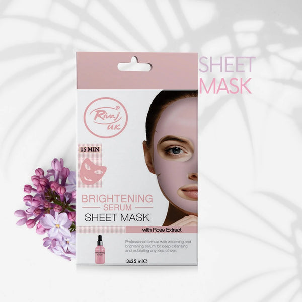 Rivaj UK Brightening Serum Sheet Mask 3*25ml