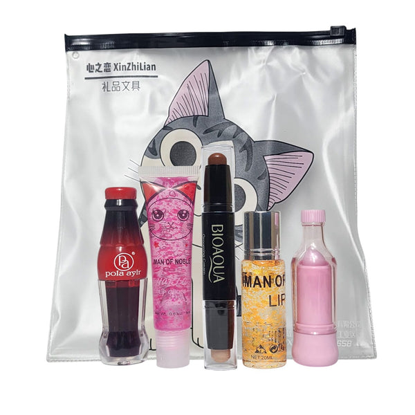 Miss Beauty New Pack of 5 Makeup deal with  cosmetics bag