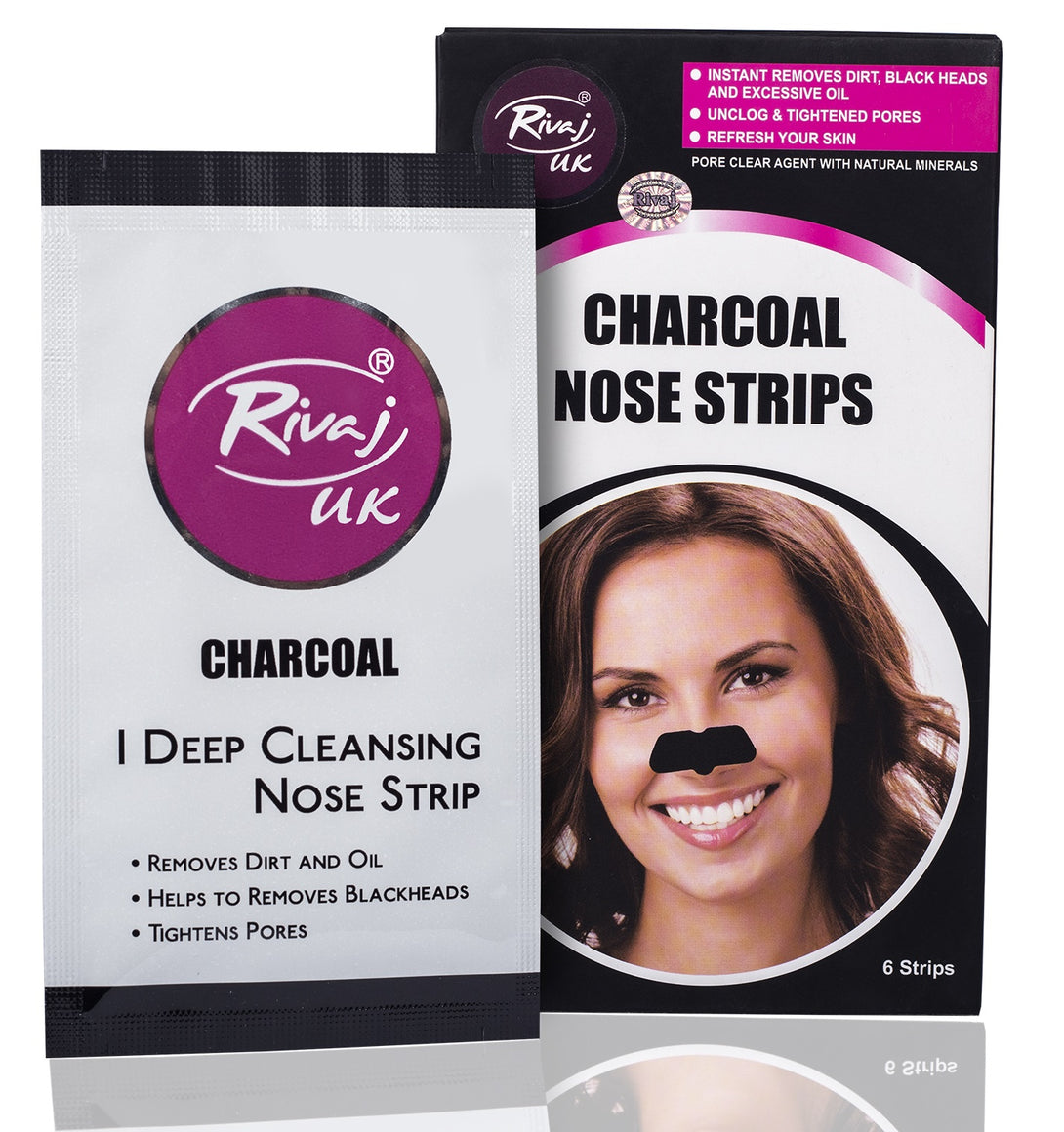Rivaj UK Charcoal Nose Strips 1 6 Strips Miss Beauty rivaj-uk-charcoal-nose-strips-1-6-strips-miss-beauty