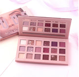 Miss Rose Matte Shimmer Pigmented Waterproof 18 Colors Eye shadow Palette 19.7g