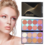 Miss rose New Makeup Palette 8 Color Blushers 4 Color Bronzers 4 Color Highlighter