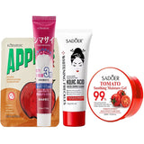 New Pack of 4 Red deal Face Wash & Tooth paste OR  Facial Mask & Soothing Gel skin care series