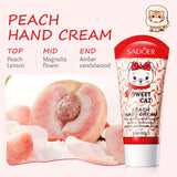 Sadoer Sweet Cat Peach Hand Cream Moisturizing And Anti-Cracking Deep Nourish Hydrate Hand Care, For Girls And Women 60g SD08672