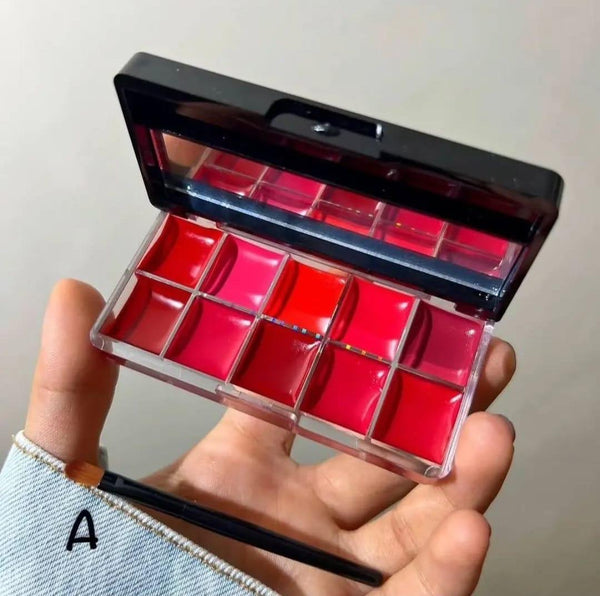 10 Color Matte Lipstick Palette