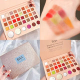 Biya 38 Colors Professional Multi Color Powder Shimmer Glitter Eyeshadow Highlighter Shinny Palette Pigment Cosmetics