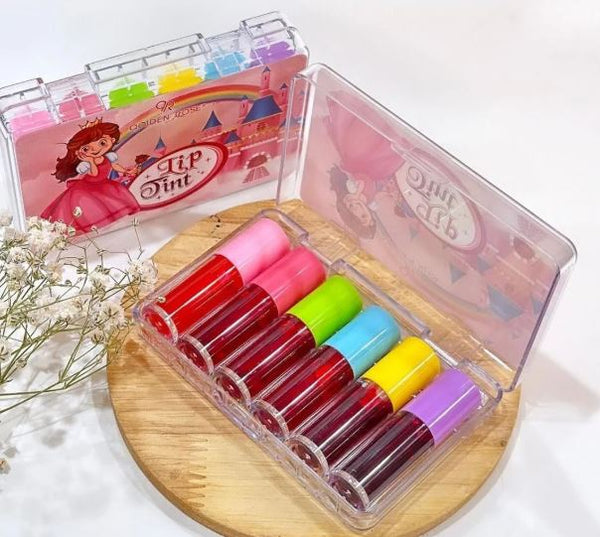 Miss Beauty New Pack of 6 set Lip Tint Waterproof Natural Moisturizing Easy To Wear Long Lasting Hydrating Makeup Lip Tint