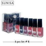 New Sunisa 6pcs Set  Matte Nail Polish / Peel Off