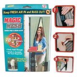 Magic Mesh Deluxe- Hands Free Magnetic Screen Door, Mesh Curtain Keeps Bugs Out, Pet & Kid Friendly- Fits Doors up to 39 x 83 Inches