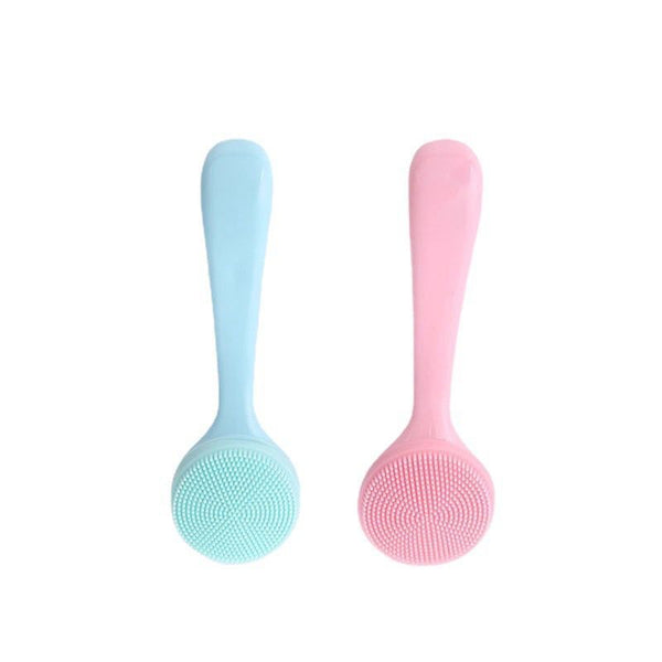 1 Pcs Silicone Face Scrubber Exfoliating Brush Manual Handheld Facial Cleansing Soft