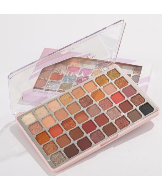 Miss Rose 40-Color Blend Artistry Eyeshadow Palette – Nude, Peach & Glam Shades | Professional Makeup Kit