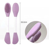 Silicone Double Head Mask Brush, Silicone Face Wash Brush, Mud Film Special Scraper Applicator, Facial Cleansing Brush, Cleaning Tool