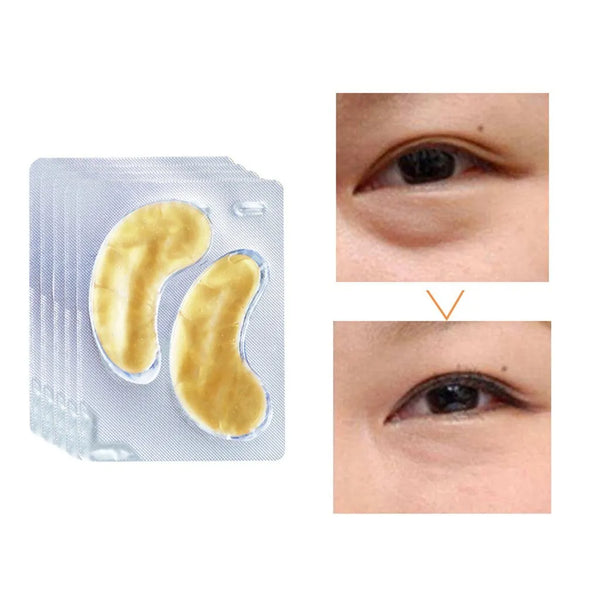 Bioaqua - 5 Pairs Collagen Eye Mask Care Patches Remove Dark Circles Anti Wrinkle Tool (Golden Mask)