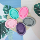 mini Makeup Brush Cleaning Mat, Soft and Durable Silicone Cosmetic Cleaner Pad, Foldable Makeup Brush BX1051