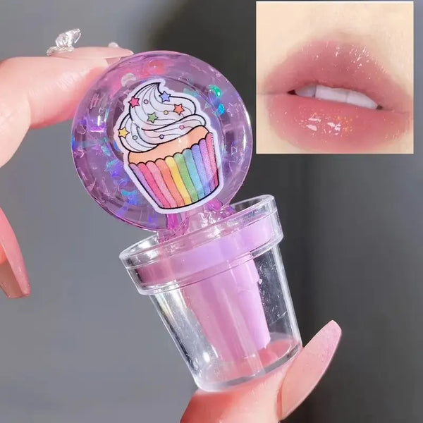 Cartoon Fruity Lip Gloss Set for Kids – Cute Non-Toxic Moisturizing Balm with Fun Characters – Girls Makeup