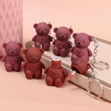 New Bear Keychain Style Trendy LIP GLOSS MATTE MAKE UP YOUR LIPS .