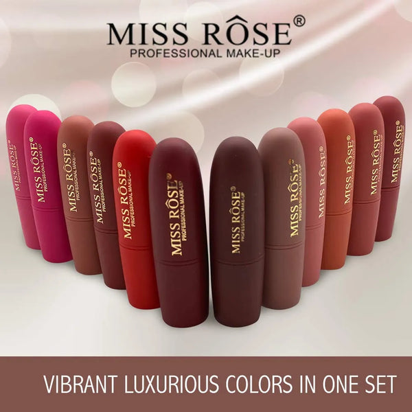 Miss Rose makeup 5 PC Waterproof Durable Fine Texture Lipsticks