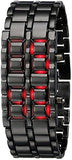 New Lava Led Digital Alloy Bracelet Black Metal Stylish Chain Wrist Watch For Men With Gift Box