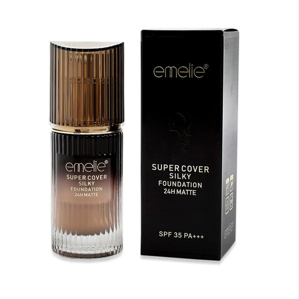 Emelie Super Cover Silky Foundation –  24-Hour Matte Perfection in Every Drop