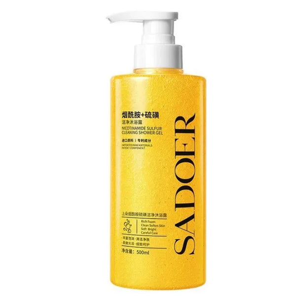 SADOER Nicotinamide Sulfur Cleansing Shower Gel Whitening Brightening & Moisturizing Nourishing Body Wash Skin Care Body Care SD51728