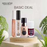 Miss Rose 4 Pc Basic Deal Foundation Concealer Mascara & Lip Tint