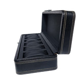 Original Brand Black PU Leather Display Collection Storage 6 Grids Watch Organizer Box