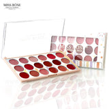 Miss Rose 18 Colors Matte Long Lasting Waterproof Nourishing Lip Cream Palette 18g 7301-006M