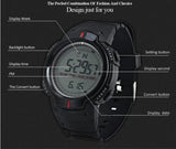 Military Men's Digital Sports Watch For Men Boys Waterproof with LED Back light Digital Watch for Men