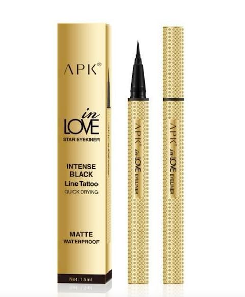 APK In Love Star Eyeliner Intense Black Line Tattoo Quick Drying Waterproof Smudgeproof & Transferproof 1.5ml
